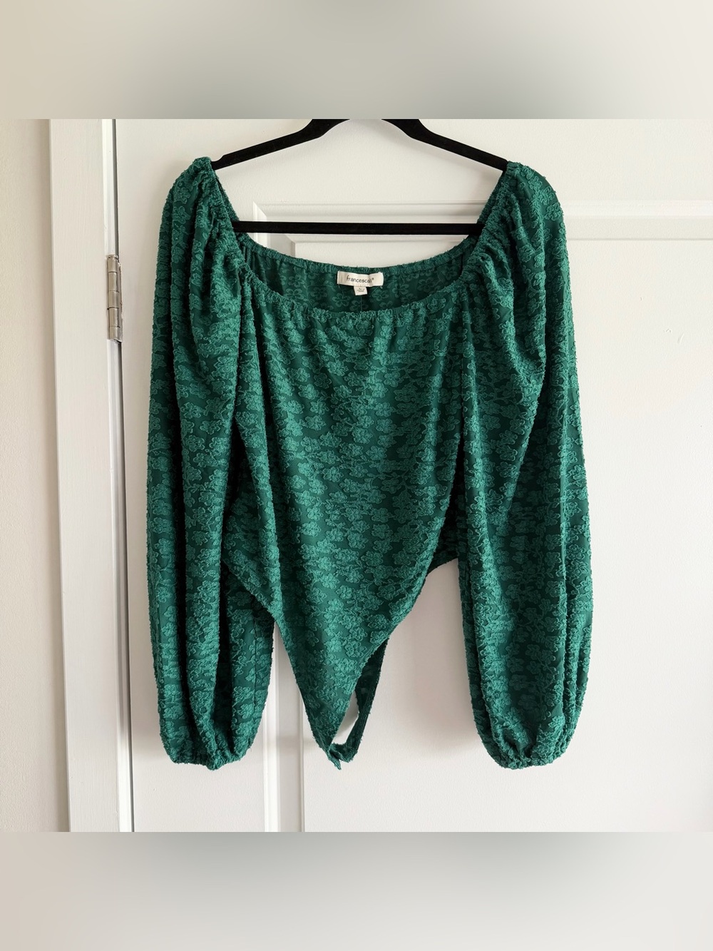 Francesca’s Green Floral Long Sleeve Bodysuit NWT - Picture 2 of 8